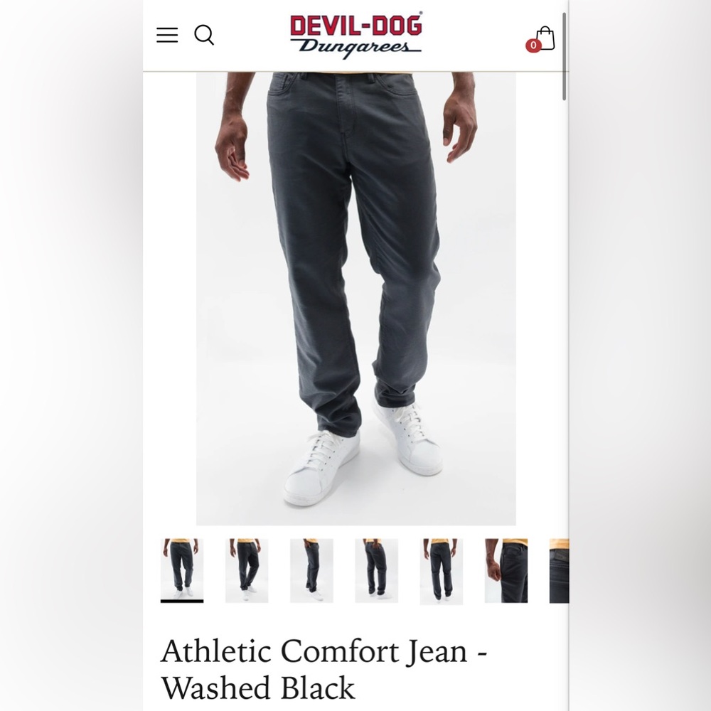 Devil Dog-Athletic Comfort-30x32-Washed Black